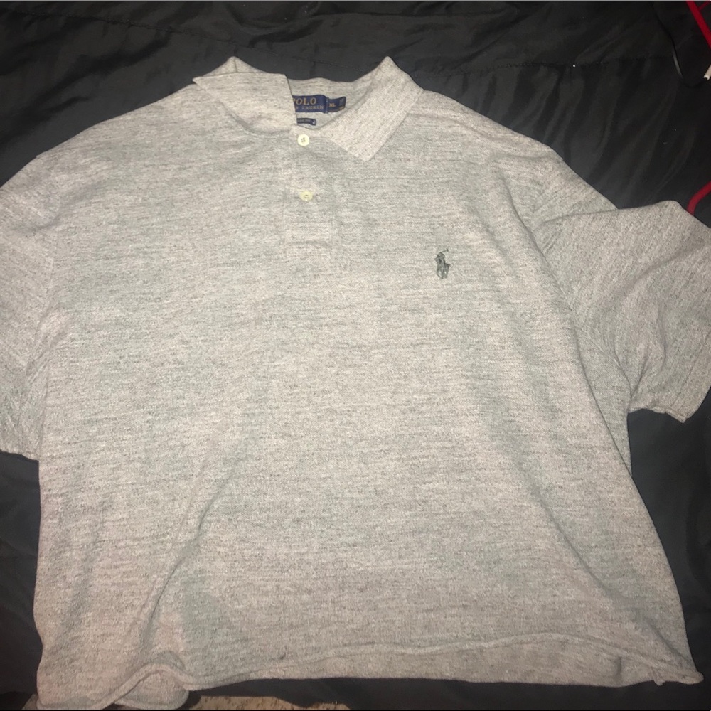 Grey Polo Cropped Tshirt